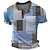 voordelige henley-t-shirt voor heren-Voor heren Wafel Henley-shirt Grafisch Geruit Henley Kleding 3D-afdrukken Buiten Dagelijks Korte mouw nappi Modieus Ontwerper Basic