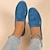billige Slip-ons og loafers til kvinner-grønne loafers i semsket skinn for kvinner – komfortable slip-on flate sko for fritidsklær, turgåing og daglige antrekk