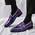 cheap Men&#039;s Slip-ons &amp; Loafers-Men&#039;s Loafers &amp; Slip-Ons Novelty Shoes Monk Shoes Business Casual Daily Party &amp; Evening PU Comfortable Slip Resistant Loafer Black Purple Green Spring Fall