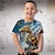 levne chlapecká 3D trička-Chlapecké 3D Grafika Dinosaurus Drak Tričko Košilky Krátký rukáv 3D tisk Léto Jaro Aktivní Sportovní Módní Polyester Děti 3-12 let Venkovní Ležérní Denní Běžný