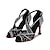 voordelige Latin dansschoenen-Dames Latin schoenen Professioneel Sprankelende schoenen Stijlvol Sprankelend glitter Open teen Gesp Volwassenen Amandel Zwart