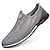 cheap Men&#039;s Slip-ons &amp; Loafers-Men&#039;s Loafers &amp; Slip-Ons Flyknit Shoes Walking Casual Daily Mesh Breathable Loafer Black Gray Summer Spring