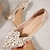 levne Svatební střevíce-svatební boty pro nevěstu družička ženy se zavřenou špičkou špičatou špičkou meruňková černá punčocha s imitací perly křišťálový plochý podpatek svatební hostina valentýn elegantní klasika