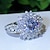 baratos Anéis-Anel Casamento Clássico Prata Liga Precioso Moda Luxo 1pç Zircão