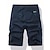 billige Klassisk-Herre Cargoshorts Camo Shorts Shorts Sommershorts Multi lomme Rett ben Fargeblokk Kamuflasje Farge Komfort Pustende Kort Avslappet Daglig Ferie Sport Mote Svart Blå