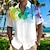 billige Hawaii-skjorte til mænd-Herre Skjorte Hældning Grafiske tryk Aftæpning Sort Hvid Rød Blå Regnbue udendørs Gade Kort Ærme Trykt mønster Tøj Mode Designer Afslappet Blødt