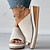 ieftine Flip-Flops de Damă-Pentru femei Sandale Papuci Sandale cu platformă Papuci de exterior În aer liber Plajă Bloc Culoare Vară Toc Platformă Elegant Casual minimalism PU Negru Bej