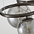 voordelige Globe-ontwerp-led kroonluchters design classics plaat zwart 78cm cirkel licht met rookglazen kappen warm wit