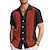 billiga Bowlingskjortor för män-Herr Skjorta Knapp upp skjorta Casual skjorta Sommarskjorta Bowlingskjorta Svart Vit Blå Röd Grön Kortärmad Färgblock Nedvikt Gata Dagligen Mönster Kläder Mode Femtiotal Ledigt Bekväm