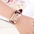 cheap Quartz Watches-Fashion Casual Women&#039;s Watch Faux Leather Diamond Strap Band Oblong Case Quartz Wrist Watch Female Clock
