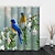 baratos Cortinas de Banho-cortina de chuveiro com ganchos flores e pássaros estilo decoração do banheiro tecido à prova d&#039; água cortina de chuveiro conjunto com 12 ganchos de plástico pacote