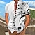 levne Pánská havajská košile-pánská košile grafické noty stojánek límeček bílá khaki outdoor street potisk s dlouhým rukávem oblečení oblečení móda streetwear návrhář ležérní