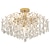 abordables Diseño Sputnik-Lámparas LED de lujo moderno, 42/50/60/80 cm 6/6/12/14 luces de cristal dorado para interiores del hogar cocina dormitorio arte del hierro lámpara de rama de árbol lámpara creativa luz blanca cálida 110-240v