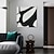 abordables Pinturas abstractas-Lienzo abstracto blanco y negro, cuadros modernos, decoración para sala de estar, lienzo, arte de pared hecho a mano, arte de pared para el hogar