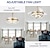 Χαμηλού Κόστους Φωτιζόμενοι Ανεμιστήρες Οροφής-Πτυσσόμενοι ανεμιστήρες οροφής 42&#039;&#039; με φώτα και τηλεχειριστήριο, μοντέρνο φως ανεμιστήρα led, ανασυρόμενος γεωμετρικός ανεμιστήρας οροφής 3 χρώματος, έξυπνο κρεμαστό φως 6 ταχυτήτων για εσωτερικό υπνοδωμάτιο, τραπεζαρία κ.λπ.