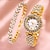 billige Kvartsure-quartz ur til kvinder rhinestone ur smykkesæt 6 stk/sæt smarte dameure smykker sofistikeret og stilfuldt dameur