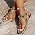 cheap Women&#039;s Sandals-Women&#039;s Strappy Sandals Bling Bling Boho Beach Flat Sandals T-Strap Party Daily Summer Rhinestone Beading Flat