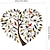 رخيصةأون منحوتات جدارية-القلب شجرة المعادن جدار الفن القلب شجرة الجدار شنقا الديكور الطيور قطيع شجرة الحياة الجدار الديكور 25x25cm
