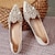 levne Svatební střevíce-svatební boty pro nevěstu družička ženy se zavřenou špičkou špičatou špičkou meruňková černá punčocha s imitací perly křišťálový plochý podpatek svatební hostina valentýn elegantní klasika