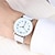 abordables Montres à Quartz-vente de mode simple horloge en cuir blanc montres femmes robe décontractée montre-bracelet à quartz analogique