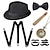זול תחפושות מהעולם הישן-רטרו\וינטאג&#039; שנות השבעים השואגות שנות ה-20 כובע פנמה סט אביזרים גאטסבי הגדול בגדי ריקוד גברים נשף מסכות קשת