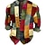 tanie męskie koszule vintage-Męskie Koszula Pled / Check Wzory graficzne Geometria Kołnierz stawiany Jasnozielony Czerwony Niebieski Fioletowy Zielony Na zewnątrz Ulica Długi rękaw Nadruk Odzież Moda Moda miejska Designerskie