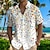 billige Hawaii-skjorte til mænd-Herre Skjorte Hældning Grafiske tryk Aftæpning Sort Hvid Rød Blå Regnbue udendørs Gade Kort Ærme Trykt mønster Tøj Mode Designer Afslappet Blødt