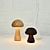 Недорогие Настольные лампы-Настольная лампа в виде гриба, прикроватная тумбочка для сна, ночник из цельного дерева, регулируемая яркость, атмосферный свет