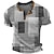 voordelige henley-t-shirt voor heren-Voor heren Wafel Henley-shirt Grafisch Geruit Henley Kleding 3D-afdrukken Buiten Dagelijks Korte mouw nappi Modieus Ontwerper Basic