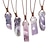 cheap Party Favor-Healing Crystals，Amethyst Red Agate Tianhe Tiger Eye Irregular Flat Long Strip Woven Necklace Unshaped Colorful Stone Necklace