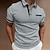 voordelige klassieke polo-Voor heren POLO Shirt Golfshirt Casual Sport Revers Korte mouw Modieus Basic Kleurenblok Lapwerk Voorvak Zomer Normale pasvorm Wit Rood Marineblauw blauw Grijs POLO Shirt