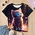 tanie dziewczęce koszulki 3d-Dla dziewczynek 3D Graficzny Zwierzę Kot Podkoszulek T-shirt Krótki rękaw Druk 3D Lato Wiosna Aktywny Moda Śłodkie Poliester Dzieci 3-12 lat Na zewnątrz Codzienny Regularny