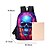 cheap Kids &amp; Teen Backpacks-Large Capacity Cyber Skull Backpack for Teens – Futuristic Red-Eye Robot Print Laptop Bag with USB Port for School or Travel