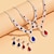 cheap Jewelry Sets-Jewelry Set One-piece Suit Rhinestone Earrings Necklace Women&#039;s Fashion Elegant Cool Lovely Classic Pear irregular Jewelry Set For Wedding Party