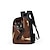 cheap Graphic Print Bags-Men&#039;s Women&#039;s Backpack 3D Print Commuter Backpack School Daily Cat Oxford Large Capacity Breathable Lightweight Zipper Print Coffee
