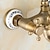 cheap Outdoor Shower Fixtures-Traditional Shower System Faucet Set with Bathtub Spout with Heldhand Handshower Spray, Vintage Brass Dual Spout Wall Mounted Ceramic Mixer Valve