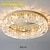 cheap Unique Chandeliers-LED Chandelier, 60cm Nordic Led Ceiling Lights Crystal Living Room Lamp Gold Round Ceiling Indoor Hanging Lamp for Kitchen Bedroom