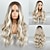 economico Parrucche trendy sintetiche-barbiecore parrucche da film parrucca bionda ombre parrucca ondulata lunga per le donne parrucche ondulate della parte centrale parrucche sintetiche resistenti al calore
