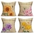 billige blomster- og plantestil-4.0 stk Polyester Putecover, Trykt mønster Art Deco Årgang Fritid Kvadrat Tradisjonell Klassisk