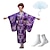 baratos Kimono-Mulheres Traje Cosplay Baile de Máscara Roupão de banho Chimono Tradicional Japonesa Dia Das Bruxas Fantasias Dia Das Bruxas Carnaval Baile de Máscaras dia das Bruxas Estampado Adulto Espetáculo, dia