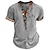 preiswerte Henley-T-Shirt für Herren-Herren Henley Shirt Graphic Stammes Ständer Bekleidung 3D-Druck Outdoor Täglich Kurzarm Taste Bedruckt Modisch Designer Basic