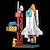 رخيصةأون ألعاب التركيب-نموذج مركبة فضائية للطيران نموذج إطلاق صاروخ مكوك فضائي مركز بناء كتل بناء سفينة فضاء للأطفال طوب ألعاب إبداعية