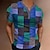 preiswerte Henley-T-Shirt für Herren-Herren Henley Shirt Graphic Farbblock V Ausschnitt Bekleidung 3D-Druck Outdoor Täglich Kurzarm Bedruckt Modisch Designer Komfortabel