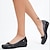 ieftine Pantofi Joși de Damă-Pentru femei Pantofi Flați Slip-On-uri Mărime Plus Size Pantofi de confort În aer liber Birou Zilnic Culoare solidă Funde Toc Drept Vârf rotund Vârf deschis Epocă Casual minimalism Imitație Piele