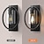 Недорогие Настенные светильники-старинный стеклянный настенный светильник с кольцевым дизайном, промышленные настенные светильники с черной отделкой, встроенное настенное бра для освещения гостиной, ванной, кухни, прихожей (лампа в