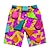 abordables Fondos-Retro Antiguo Años 80 Pantalones cortos de playa muñeca Disfraz Hombre Vacaciones Playa Desfile del orgullo Adulto Pantalones cortos