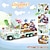 cheap Building Toys-Building Blocks Toys 641/624/627/630 pcs Snack Cart Shark Beach Party Barbecue Cart Candy Cart Boys and Girls Toy Gift Festival and Birthday Gifts