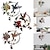 levne nástěnné sochy-kovový pták umění dekorace obývák kolibřík květiny venkovní kovový kulatý nástěnný přívěsek dekorace