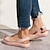 preiswerte Damensandalen-Blaue flache Slingback-Sandalen für Damen mit elastischem Riemen und offener Spitze, leichte, lässige Sommerschuhe zum Spazierengehen, Reisen und für den Alltag
