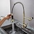 cheap Kitchen Faucets-Kitchen Faucet Pull Out Sink Mixer Taps Dual Spout, High Arc Spring Vessel Brass Taps, Single Handle 360 Swivel Sprayer with Hot and Cold Water Hose